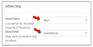 Khai báo và chọn loại tên miền