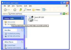 cài đặt máy in cho máy tính