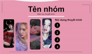 Slide mở đầu với hình ảnh các cô nàng trong nhóm Black Pink