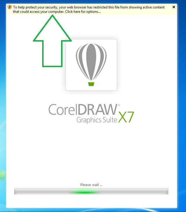Cho phép bạn cài đặt Corel X7. Khi này, màn hình sẽ xuất hiện câu hỏi và hỏi bạn có cho phép cài đặt hay không.