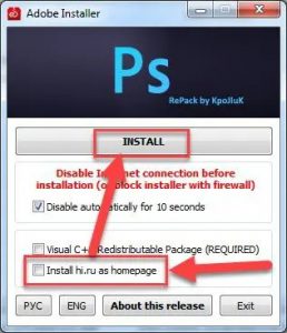 chọn install cài đặt phần mềm