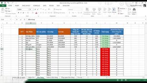 file excel báo cáo đơn hàng