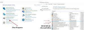 gỡ bỏ office cũ trên thiết bị