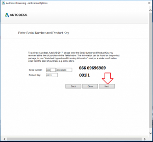 nhập serial numbers và product key