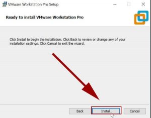 chọn install phần mềm