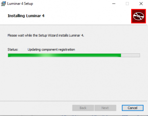 quá trình cài đặt đang diễn ra