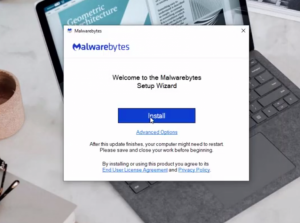 chọn install phần mềm