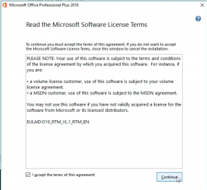 đồng ý các điều khoản phần mềm