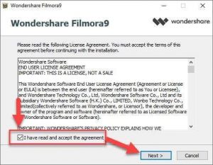 chấp nhận điều khoản phần mềm