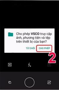 cho phép vsco truy cập album ảnh