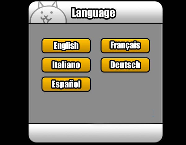 Tiếp tục vào game, chọn ngôn ngữ English.