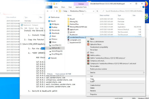 Sau đó bạn bấm chuột phải rồi chọn vào wondershare.filmora…. Chọn tiếp vào copy.