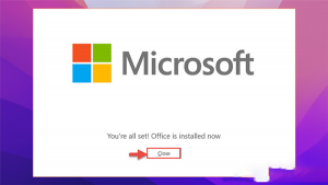 cài đặt office thành công