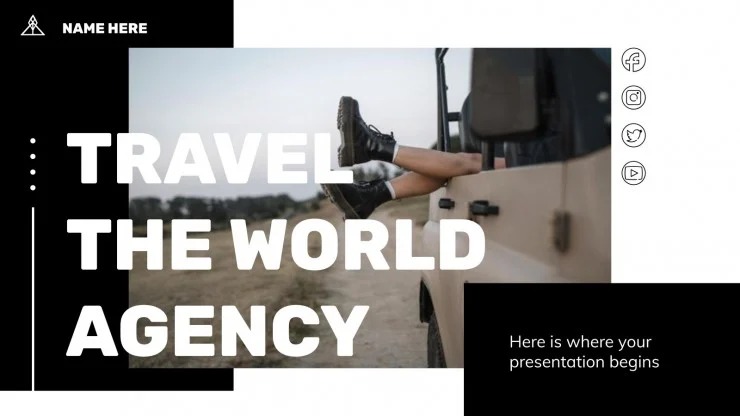 Travel the world agency, điểm đặc biệt ở đây chính là mỗi một slide sẽ toát lên được sự chuyên nghiệp ngay từ cách chèn ảnh cho tới bố cục khung chữ.
