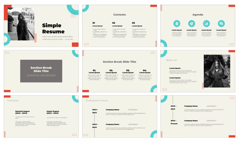 Mẫu slide Minimalist Resume mang phong cách chuyên nghiệp, qua đó kiểu chèn chữ cũng như hình ảnh vô cùng khéo léo và tinh tế.