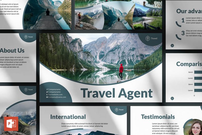 Mẫu slide Powerpoint Travel Agency