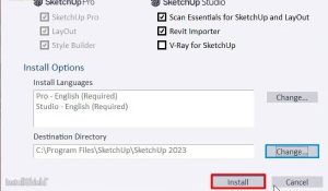 cài đặt sketchup 2023 full crack