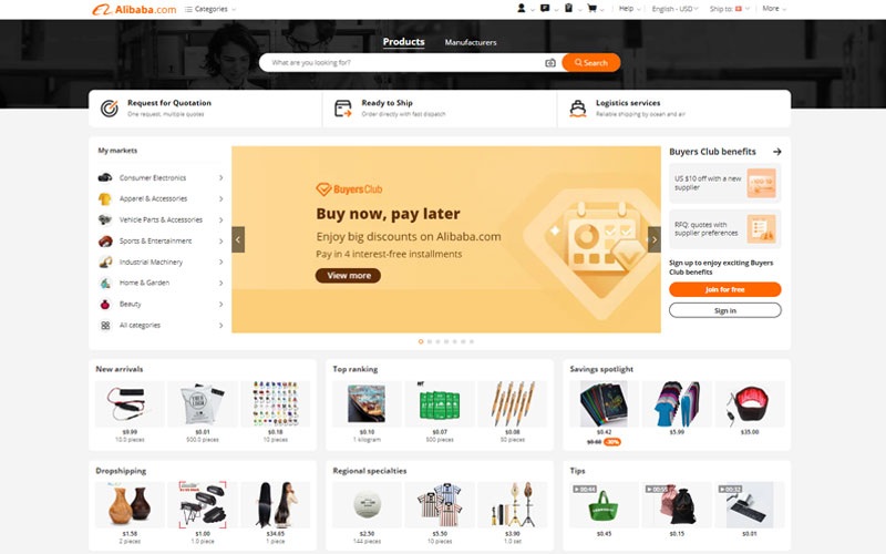 website Alibaba.com
