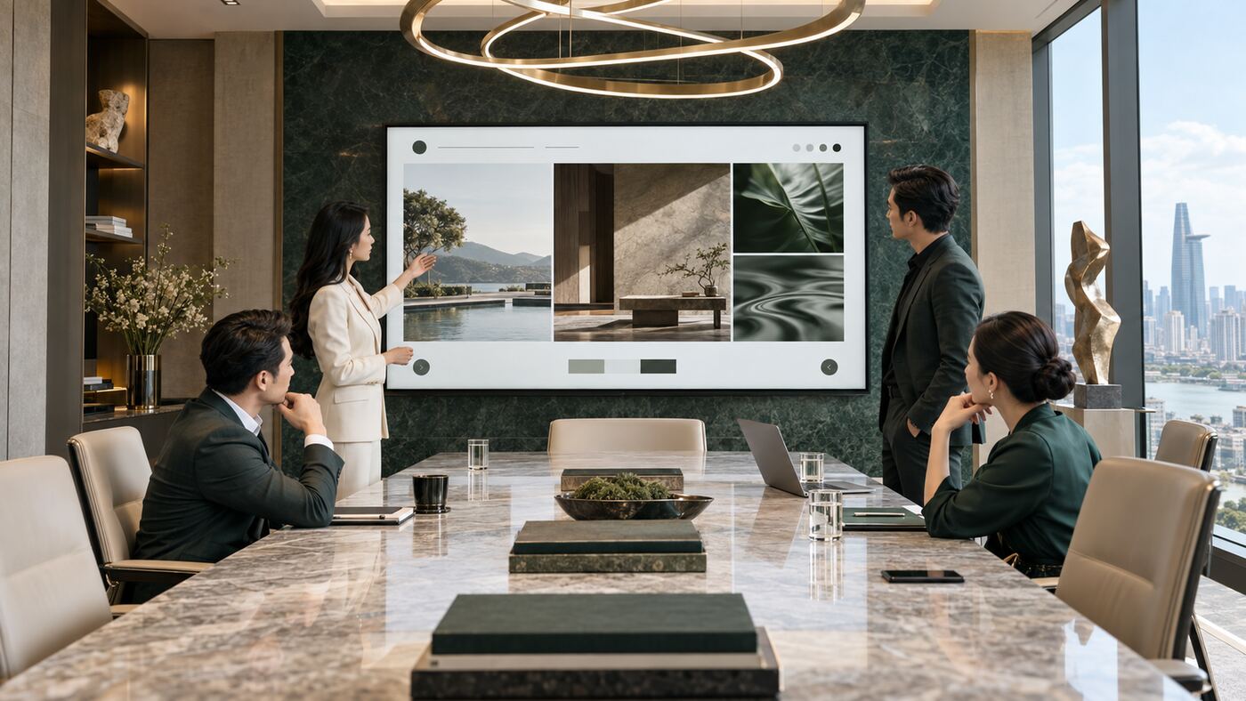 Góc làm việc minh họa chủ đề công ty thiết kế website cao cấp